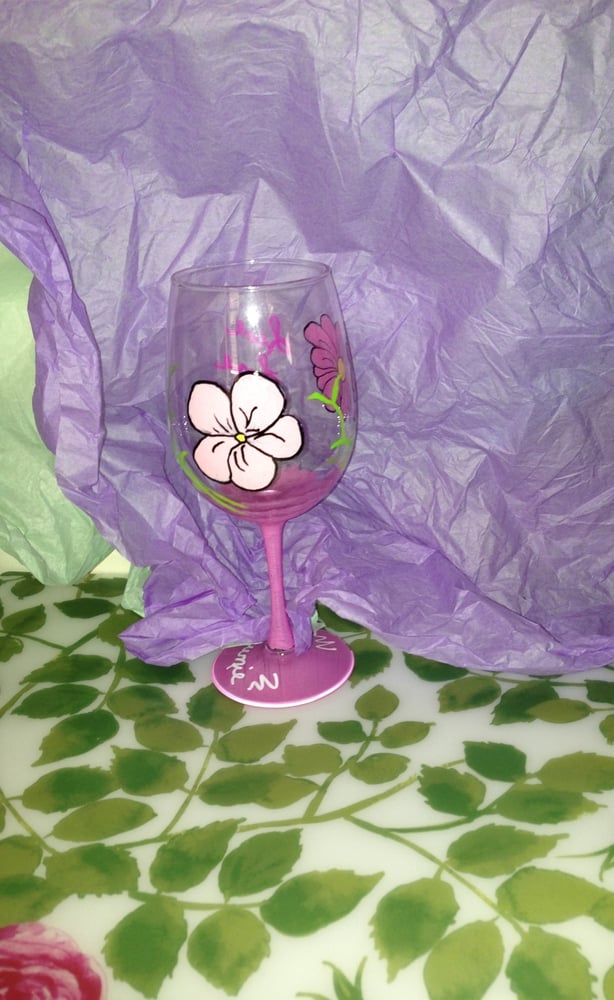 Image of Birthday Wine Glass