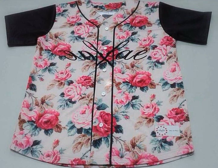 Image of FYI im FLY '86' Floral Baseball Jersey