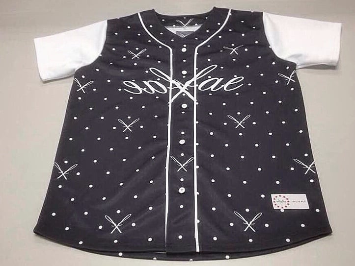 Image of FYI im FLY '86' Polka dot Baseball Jersey