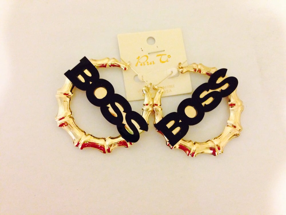 Image of BOSS Bamboo Earrings