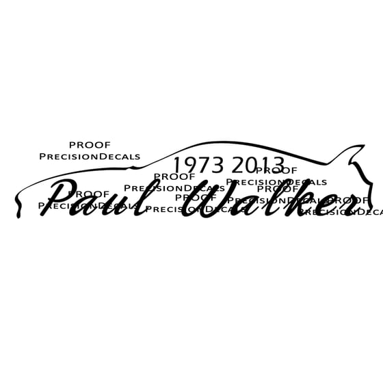 Image of Supra Paul Walker Memorial Decal