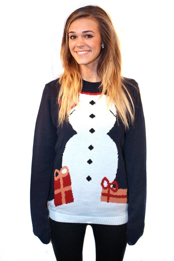 Image of Unisex Adult Snowman body Christmas Jumper