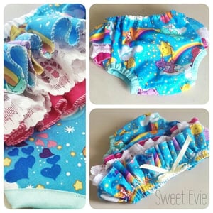 Image of Carebears Flossy Bum Nappy Cover sz 00
