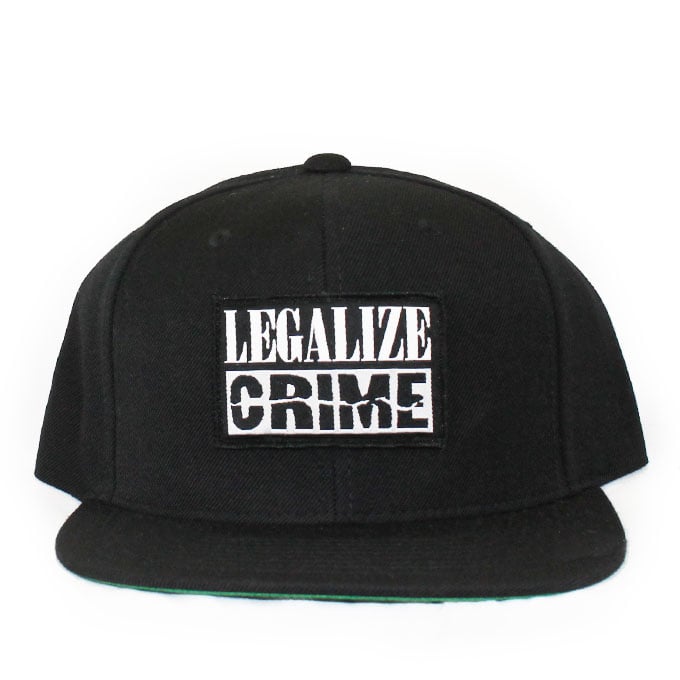 Image of LEGALIZE CRIME Black Snapback