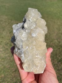 Image 17 of Gemmy Calcite On Druzy Quartz Matrix #1947