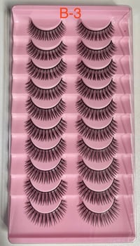 Image 4 of FalseEyelashes 10 Pairs of Natural 0.07 Thick 3d Multi-Layer Eyelash