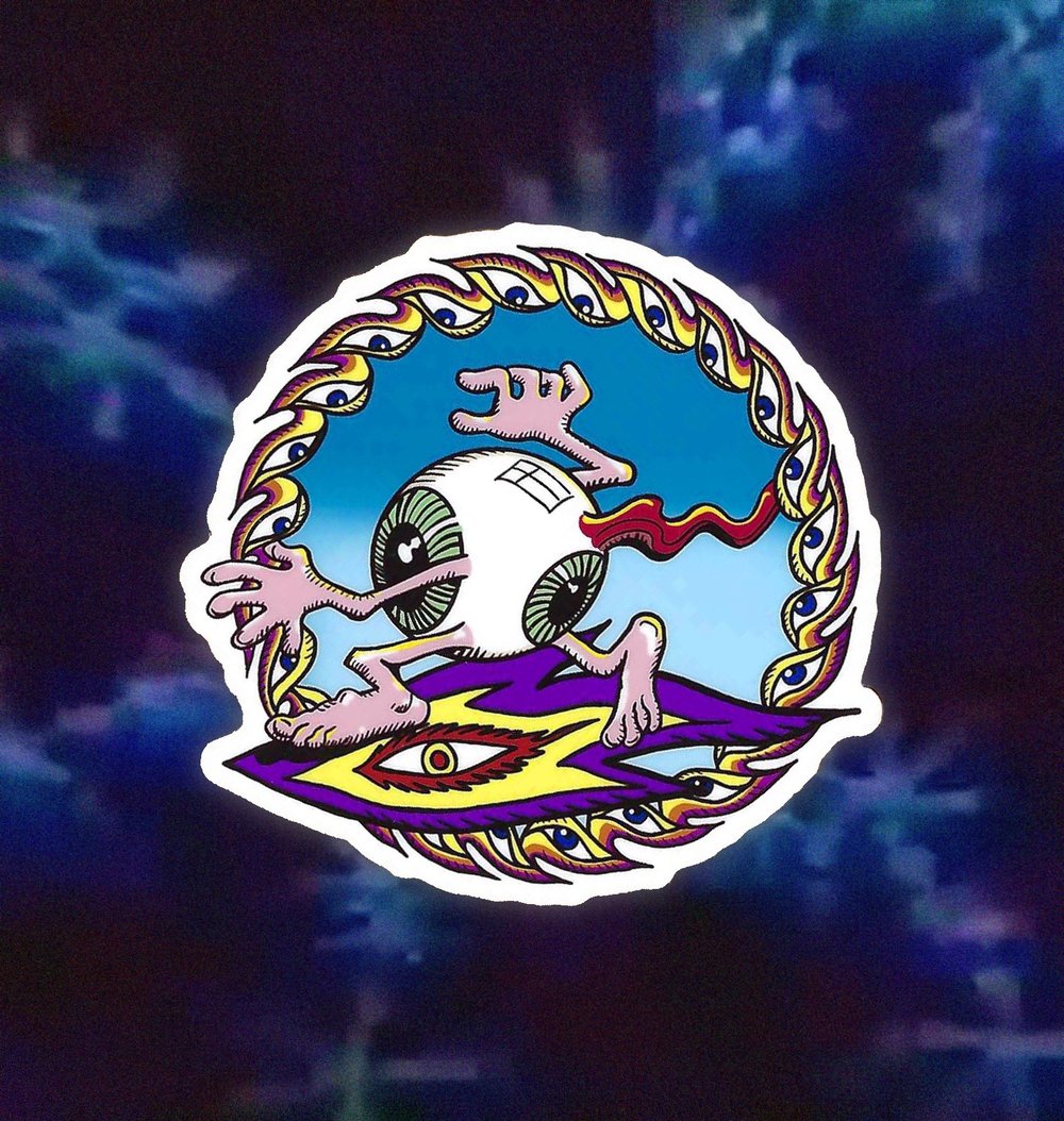 spiral surfing sticker