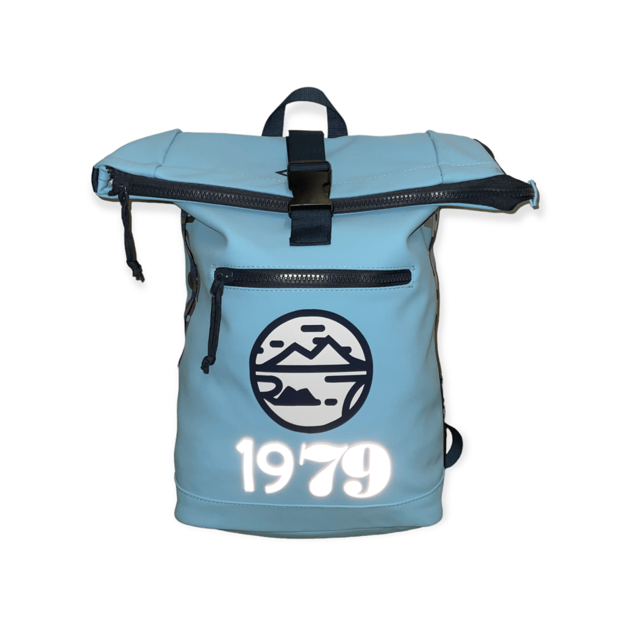 Image of Mista Seven “Places To Go” Backpack CarolinaBlue/White/Navy?3M reflective