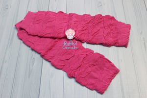 Image of Hot Pink Ruffled Baby Leg Warmers