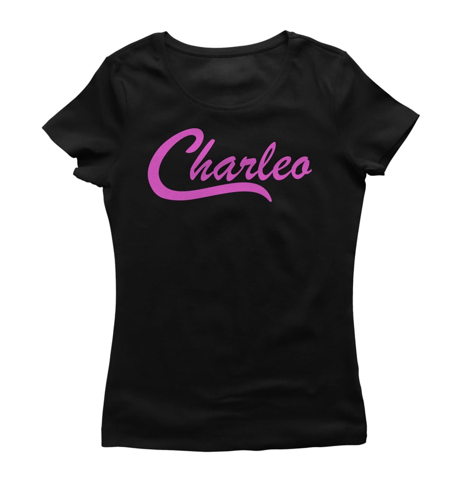 Image of Ladies Original Charleo Tee   Black/Pink