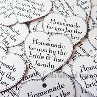 Image 1 of 100 Personalised Small Heart Gift Tags