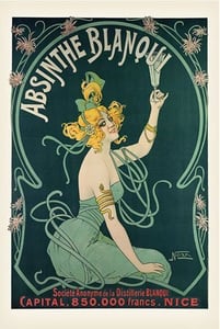 Image of Large Absinthe Blanqui Poster.