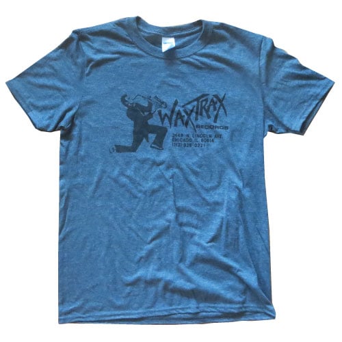 WAX TRAX! RECORDS Store Sax Shirt (Grey)/Original Lincoln Ave. Graphic