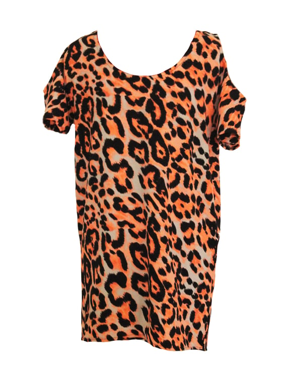 Image of ‘The Sassy’ Neon Orange Leopard Print Dress (NOW 40% OFF)