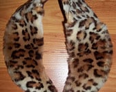 Image of Circa 1930's OCELOT Leopard Print Real Fur Collar