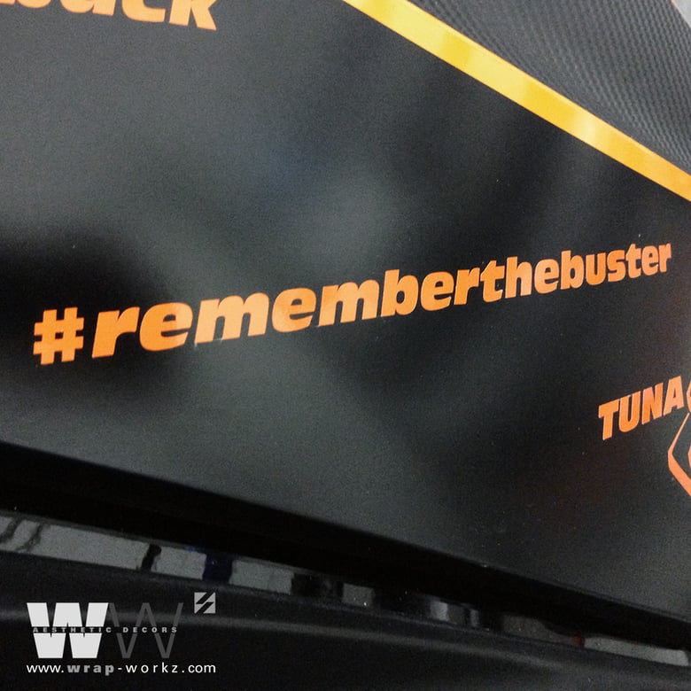 Image of #rememberthebuster - 8" x 0.5" decals (pair)