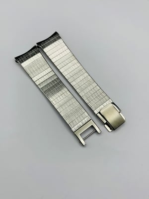 Image of Vintage 1970's eye catching slim stainless steel watch strap bracelet,New Old Stock,mint,18.5mm