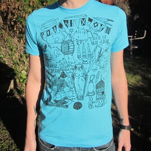 Image of Flags/Please Be Brave Shirt Turquoise