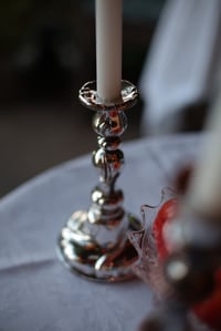 Image 2 of Kerzenständer, einflammig, versilbert, neobarock