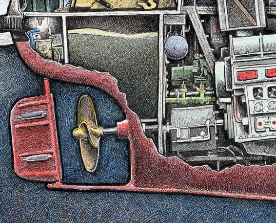 Tug No. 2, 12" x 15"