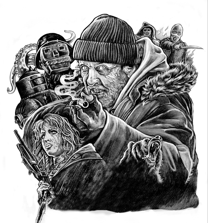 Image of Hobo With A Shotgun original drawing