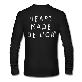 Image of Heart Made Of Gold Logo T-Shirt (Long Sleeve Noir)