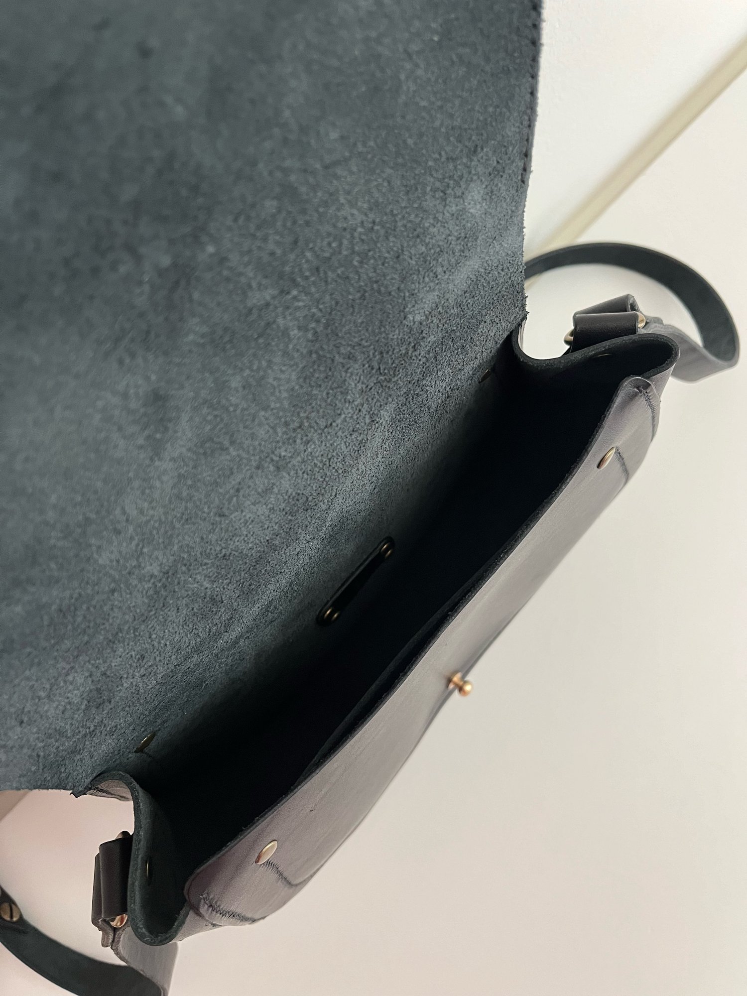 Image of Black Crossbody Saddle Bag