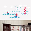 NEW!! Lighthouse Wall Decal  Sail Boats Nautical Theme Nursery