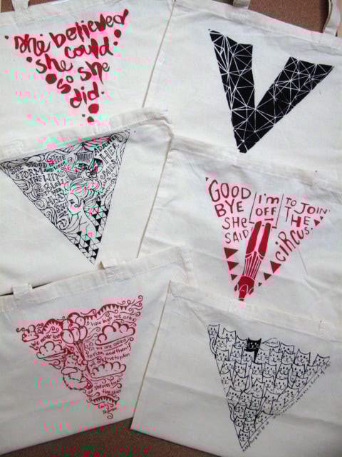 Image of Two Limited Edition Vulcana Tote Bags for $40