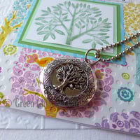 Image 5 of Vintage Style 'Tree of Life' Locket & Chains