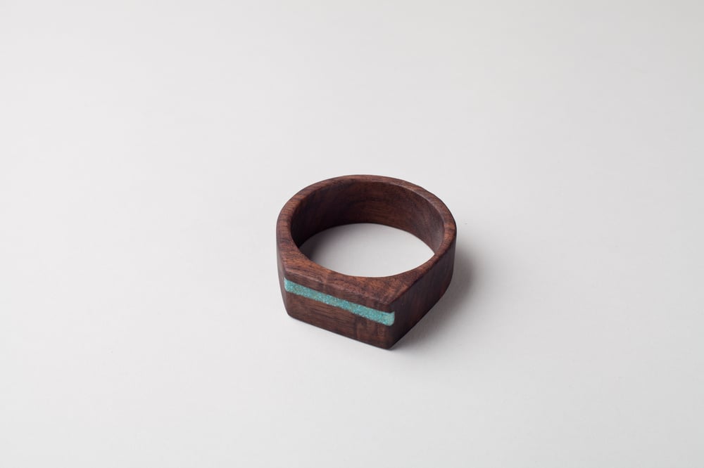 Image of Turquoise and Black Walnut Bracelet