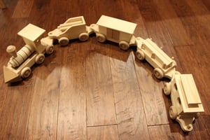 Image of Handmade Wooden Toy Train