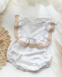 Image 1 of Boho photo prop | bodysuit for photosession | Giuseppina | sitter | age 12 months | white