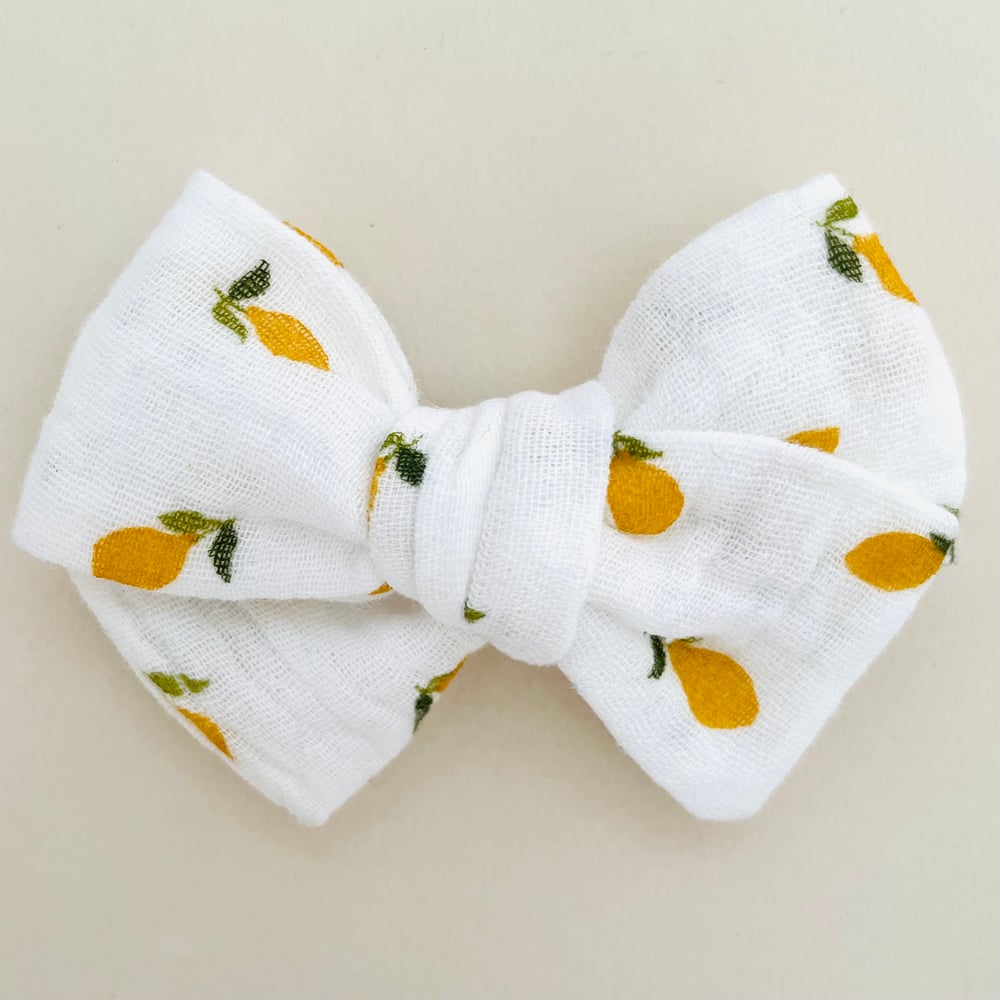 Image of Barrette double gaze citron
