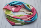 Image of Earth Tone Multi-Color Chevron Infinity Scarf