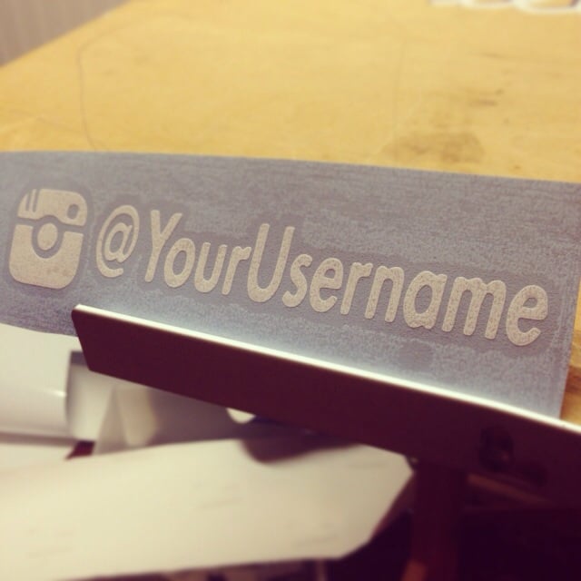 Image of Custom Instagram Username Sticker