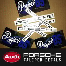 Image of PROJECT:B5 - PORSCHE Caliper Decals *Cayenne/944/etc!