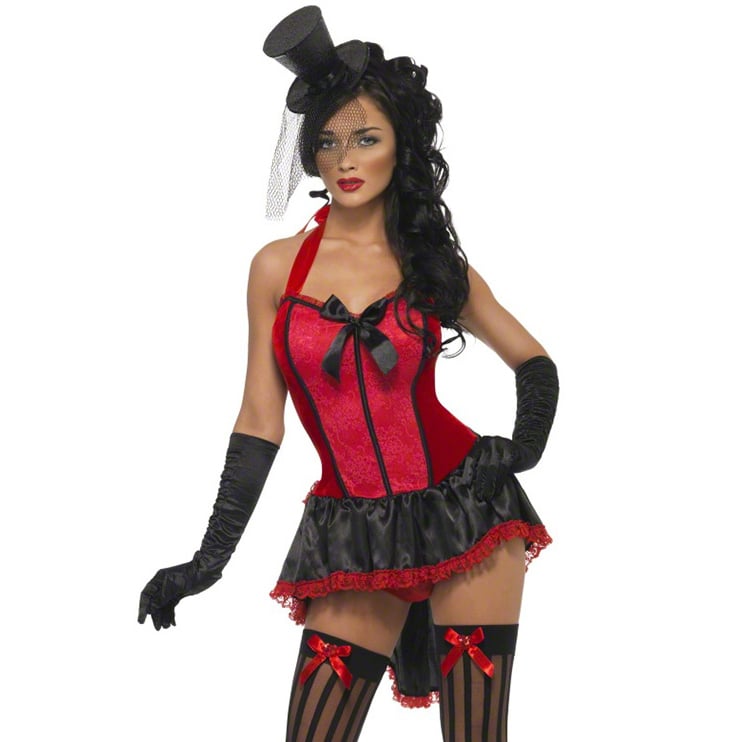 red burlesque costume