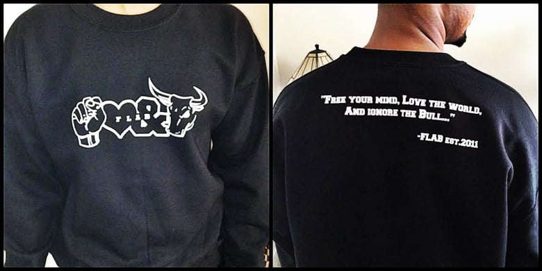 Image of FLAB Apparel Crew Neck | The Motto in Black & White