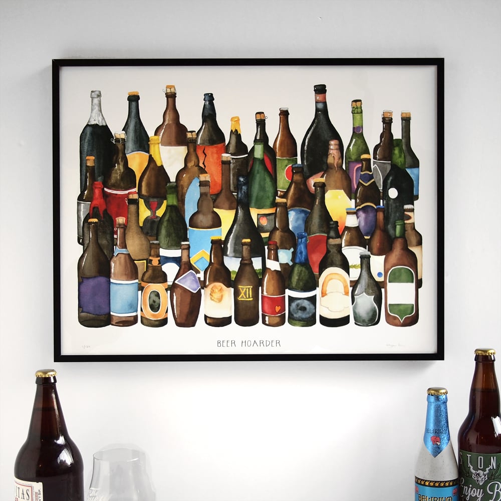 Image of Beer Hoarder - Limited Edition Craft Beer Print
