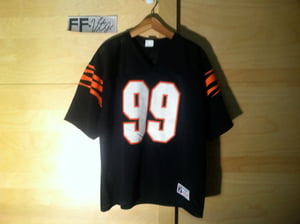 Image of FF VTG: LOGO 7 INC. SIGNED CINCINNATI BENGALS DAN WILKINSON #99 SIZE M 42-44 (HOME)