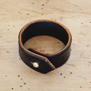 Image of Black Leather Cuff Bracelet