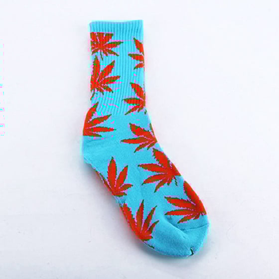 Image of HUF Plantlife Socks Limited Light Blue + Orange