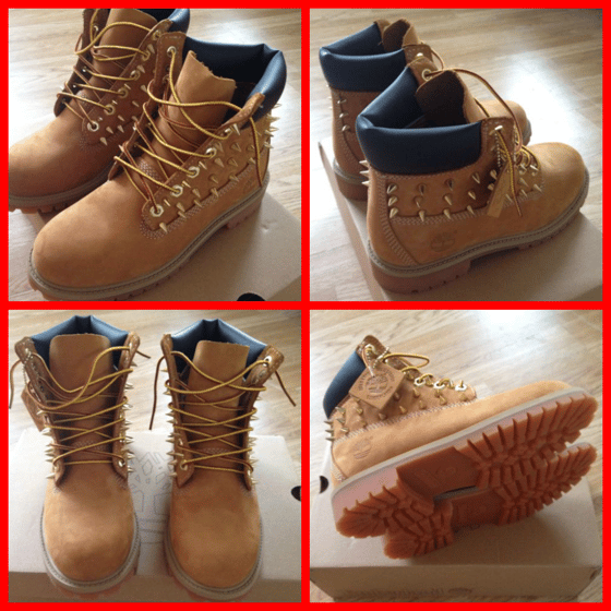Image of Timberland boots with spikes (wheat)