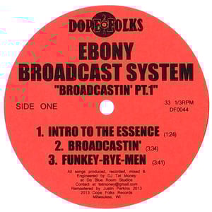 Image of EBONY BROADCAST SYSTEM "BROADCASTIN' PART 1"