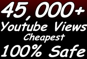 Image of GET 45K OR 120K OR 200K OR 350K UP TO 500K YOUTUBE VIEWS