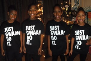 Image of JUST GWAAN DO IT KIDS T-Shirt - OG BLACK