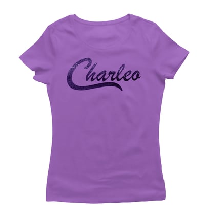 Image of Ladies Original Charleo Tee  Violet/Purple Bling