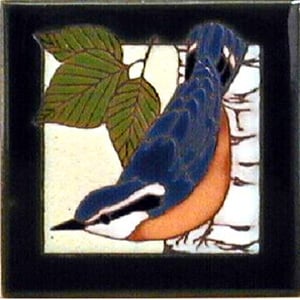 Image of Nuthatch 4x4 inch Ceramic Art Tile