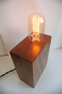 Image of Rectangular Wood Lamp: Cherry